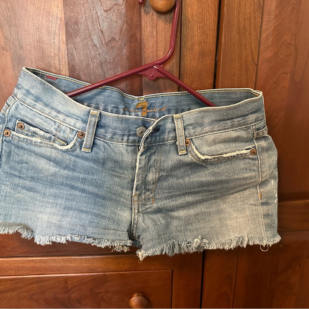 7 For All Mankind Light Blue Jean Shorts